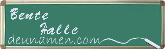 Bente Halle Visitenkarte